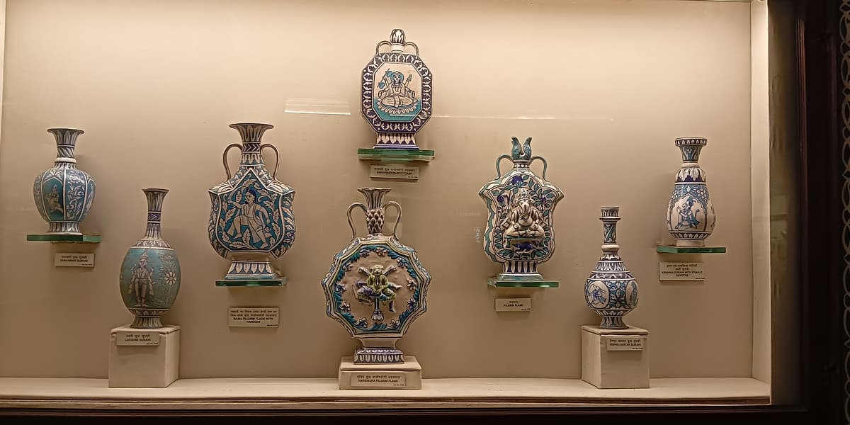 Jaipur blue pottery vases