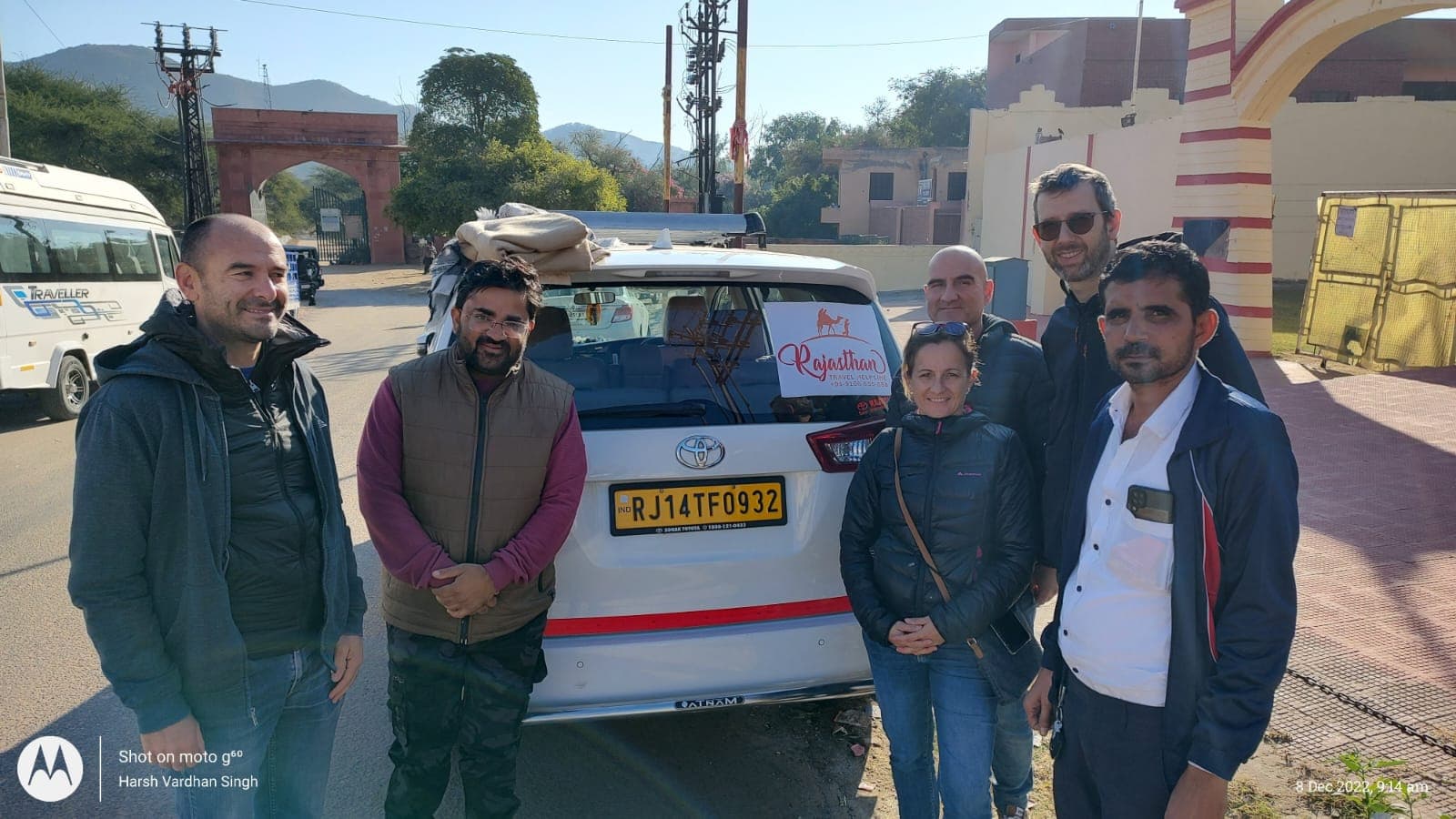 Happy guests enjoying Rajasthan tour with Jaipur Taxi Service Rajasthan tour guests Jaipur