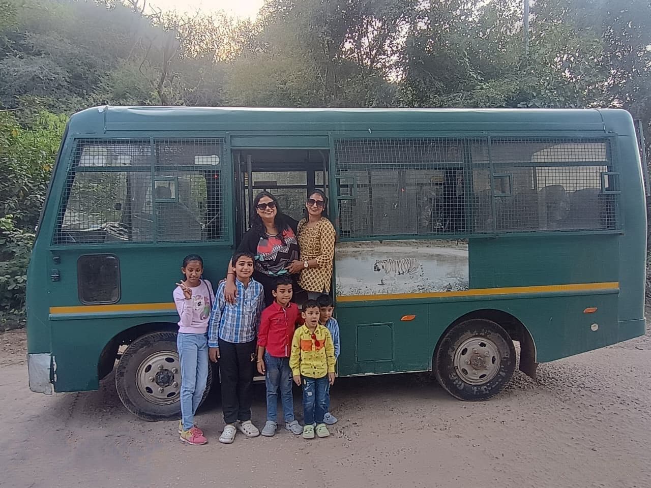 Family Enjoying Wildlife Tour at Lion Safari in Jaipur Family at Lion Safari Jaipur