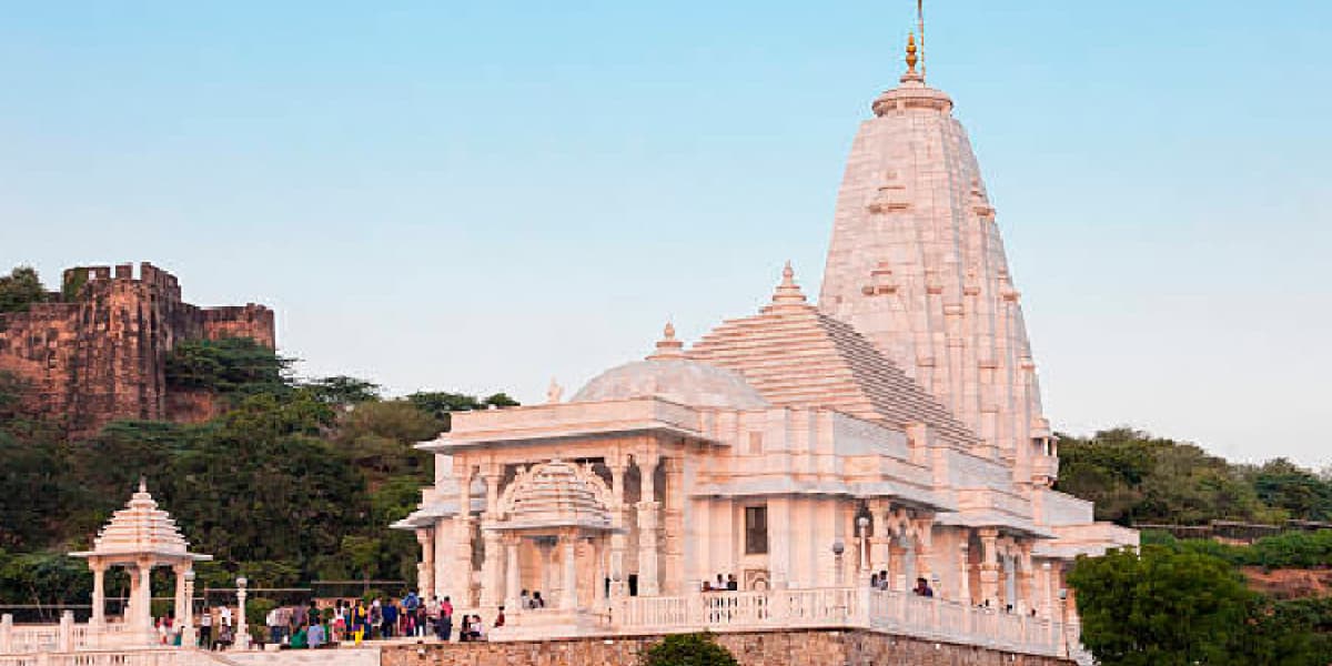 White Marble Birla Mandir Temple City View in Jaipur Birla Mandir Jaipur View