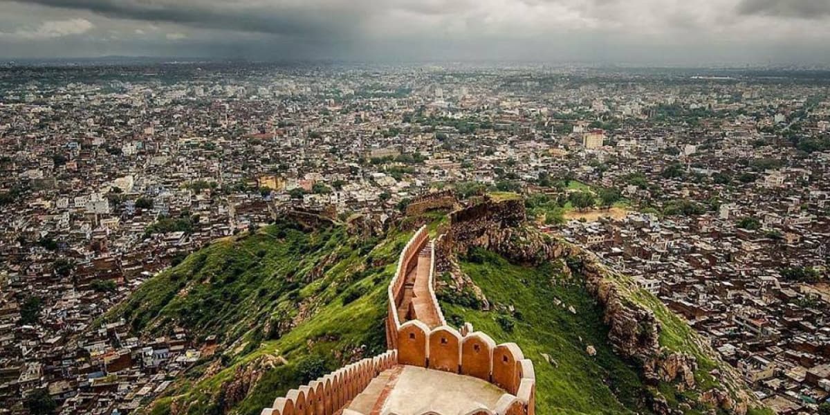 Panoramic Nahargarh Fort Top City View in Jaipur Nahargarh Fort City View