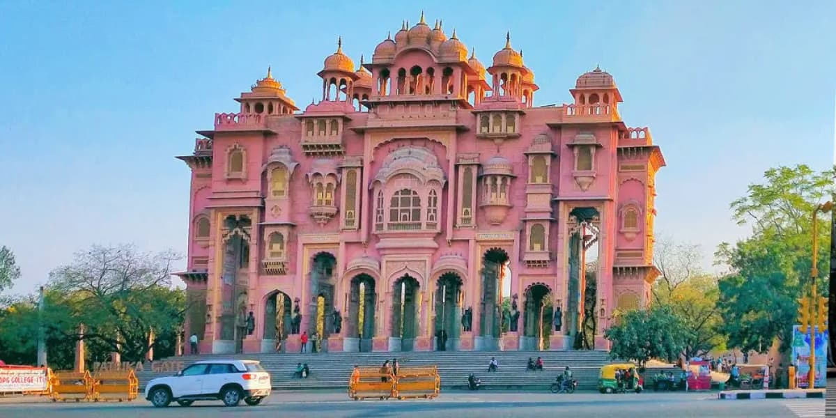 Stunning Front View of Patrika Gate Jaipur Patrika Gate Front View