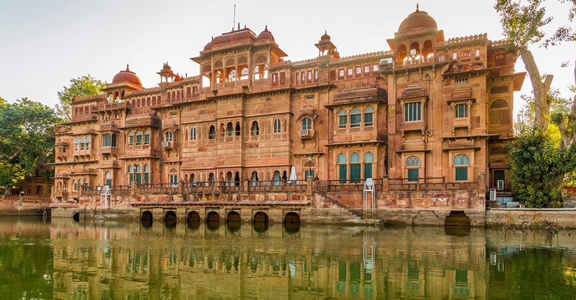 Scenic Gajner Palace Bikaner Lake Gajner Palace Bikaner